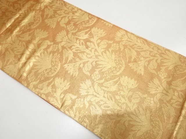 花鳥更紗模様織り出し　袋帯
